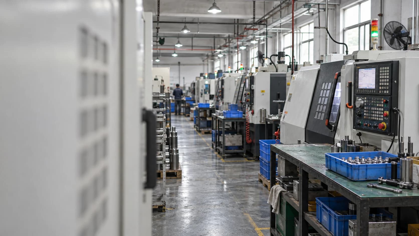 Bright CNC machining environment